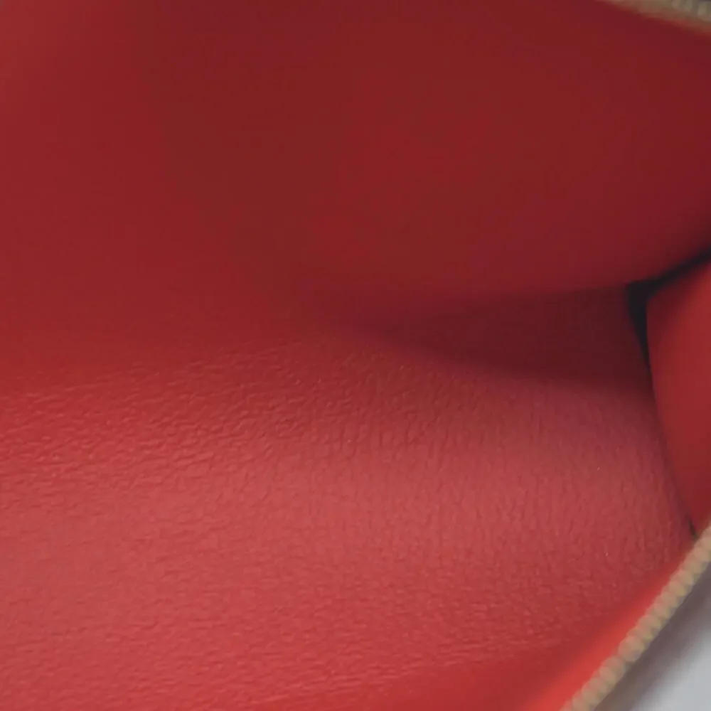 $885 Louis Vuitton Monogram Toiletry Pouch 19 Red RFID